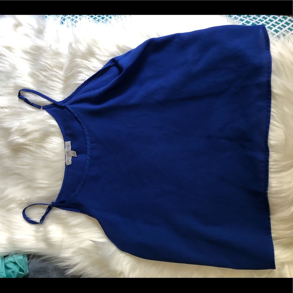 Blue crop top
